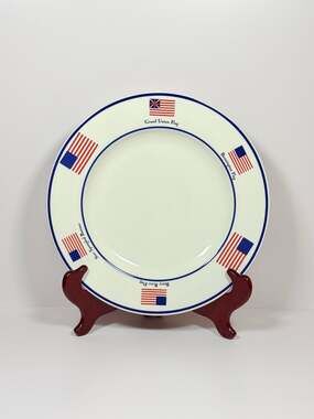 Syracuse China Historical Flags 12” Chop Plate